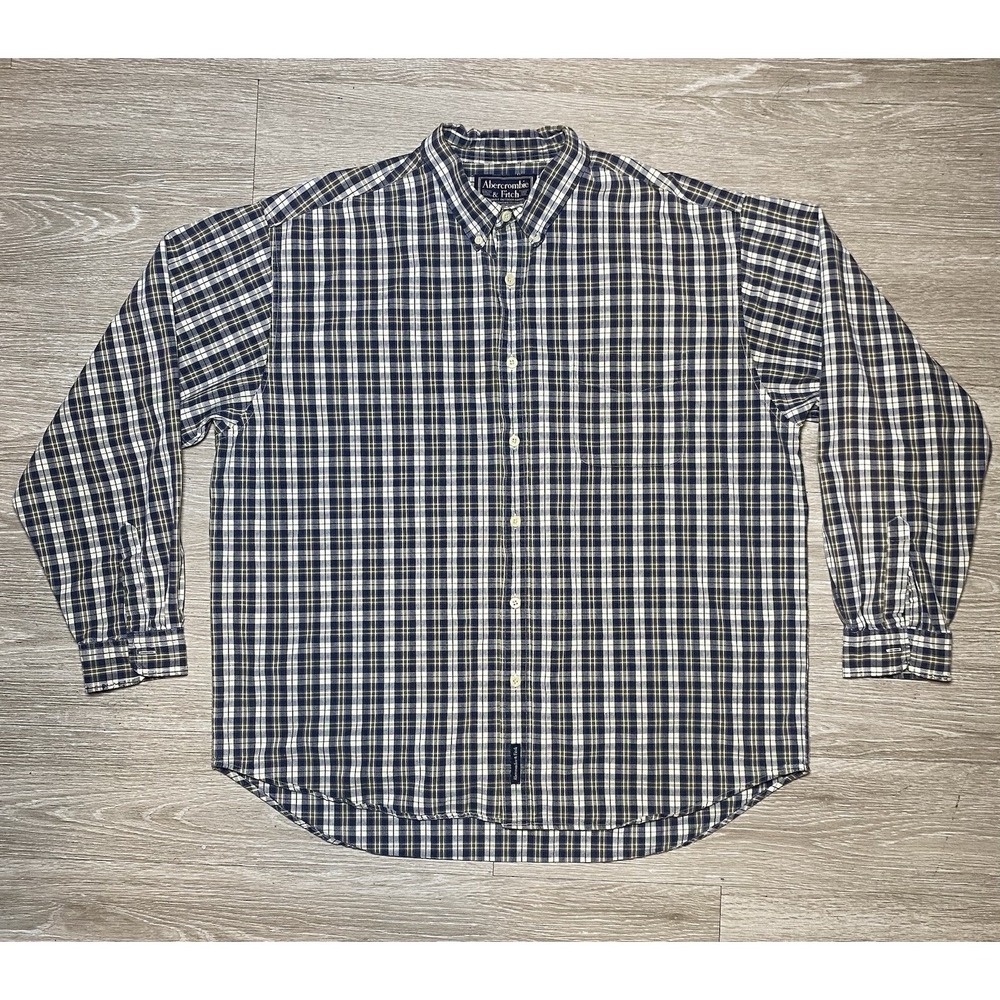 Abercrombie and Fitch Vintage Y2K Reliable Outdoor Goods‎ Brown Flannel Men's XL